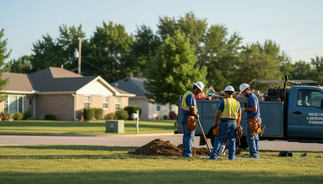Residential water line and bathroom plumbing service in Dwarf, KY